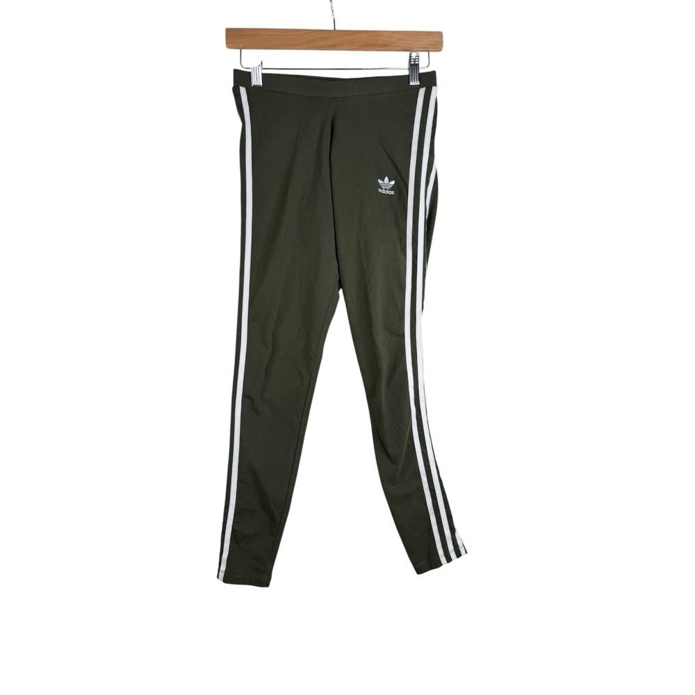 Adidas Originals 3-striped Leggings size Small Green/W